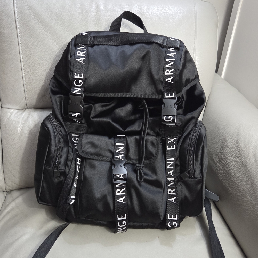 NWT - Armani Exchange Logo Strap Multiple Pockets Backpack